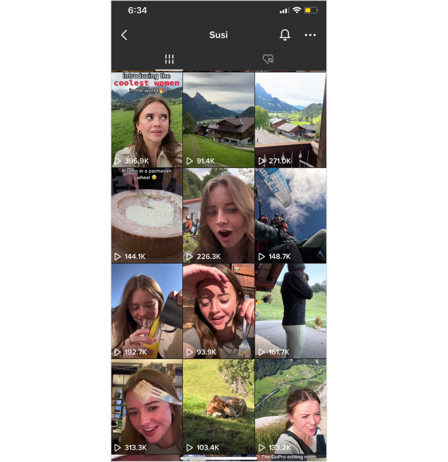 @susi.vidal engagement from TikTok's GoPro trip.