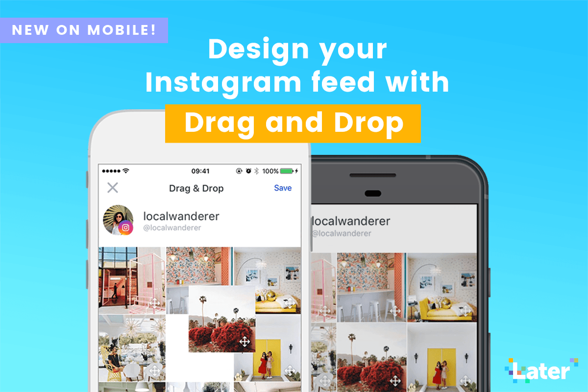 Visual Instagram Planner has been a hit on the web, can plan on the go with a new drag-and-drop feature for mobile.