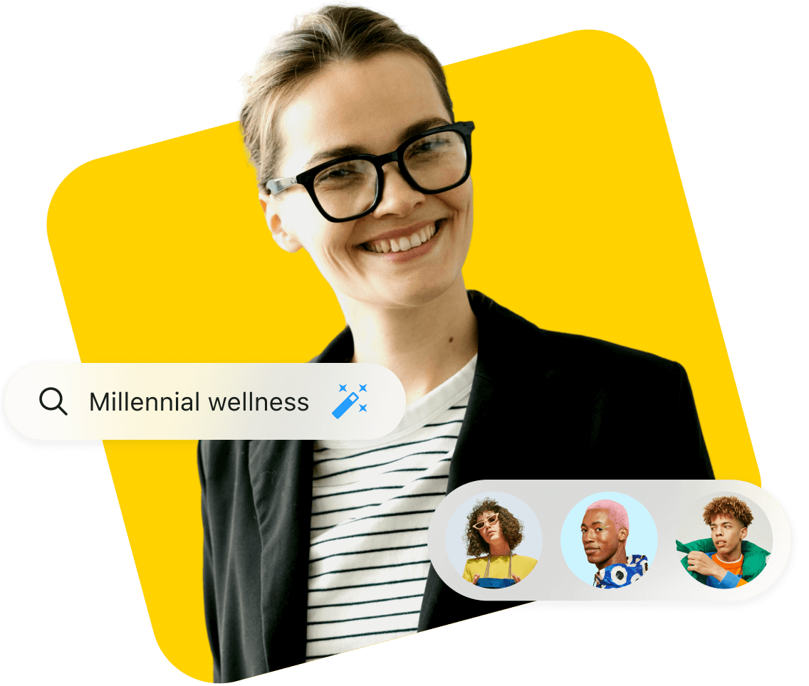 User searches for millennial wellness in Later influencer database