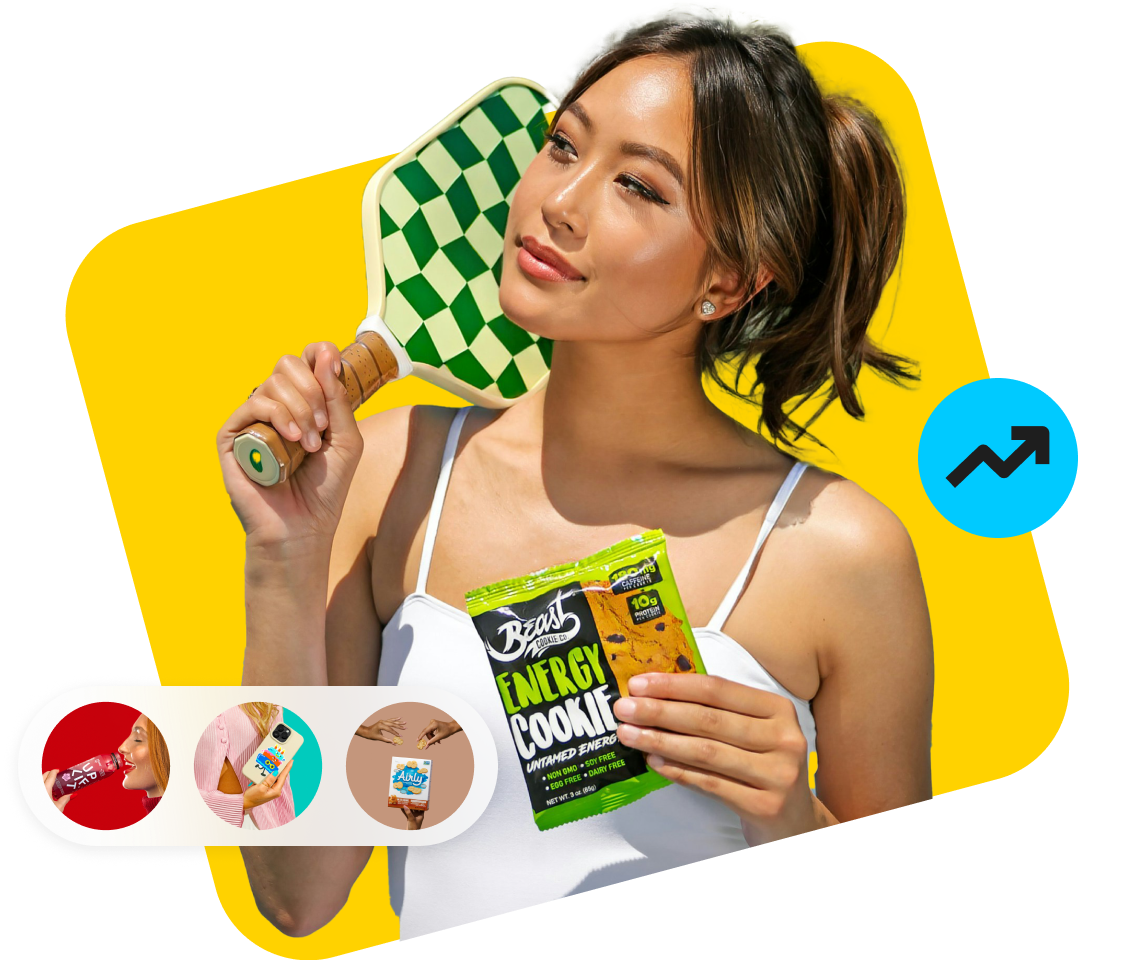Creator poses with Beast energy cookie